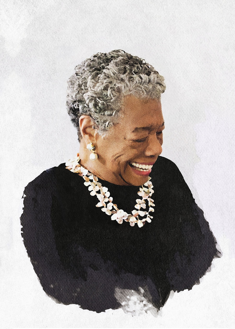 Digital painting of Maya Angelou