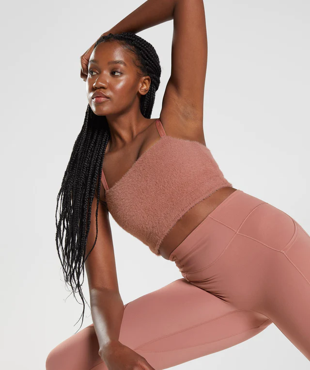 gymshark whitney eyelash knit bandeau