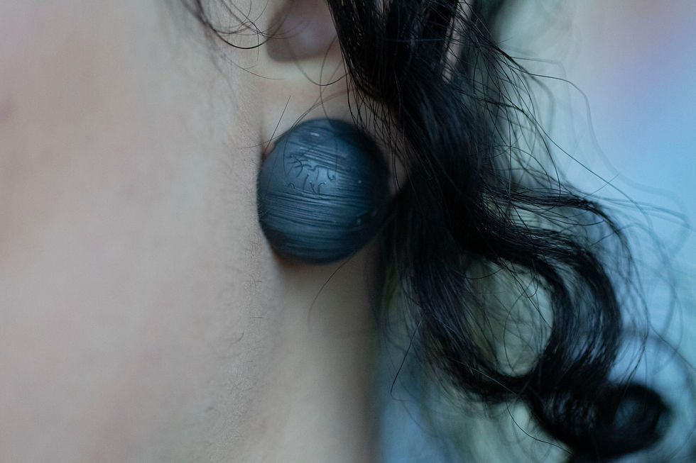 Thumbnail: Small  Oxidise Whisper Earings