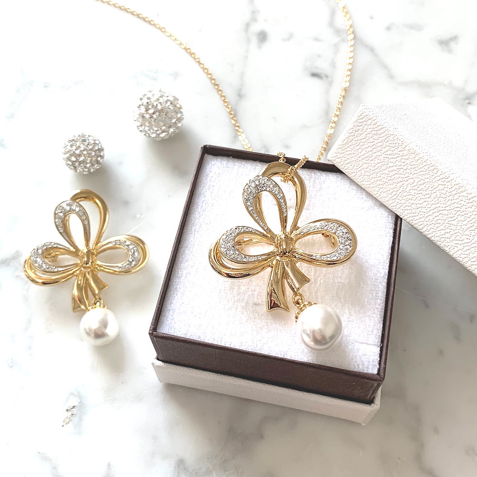 サムネイル： NF 2wayリボンパール付ブローチネックレス