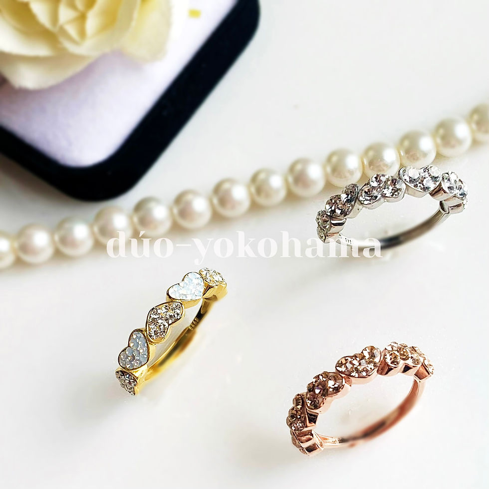 サムネイル： sv925ハートハーフエタニティリング