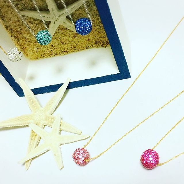 ジュエルボールネックレス パヴェボール