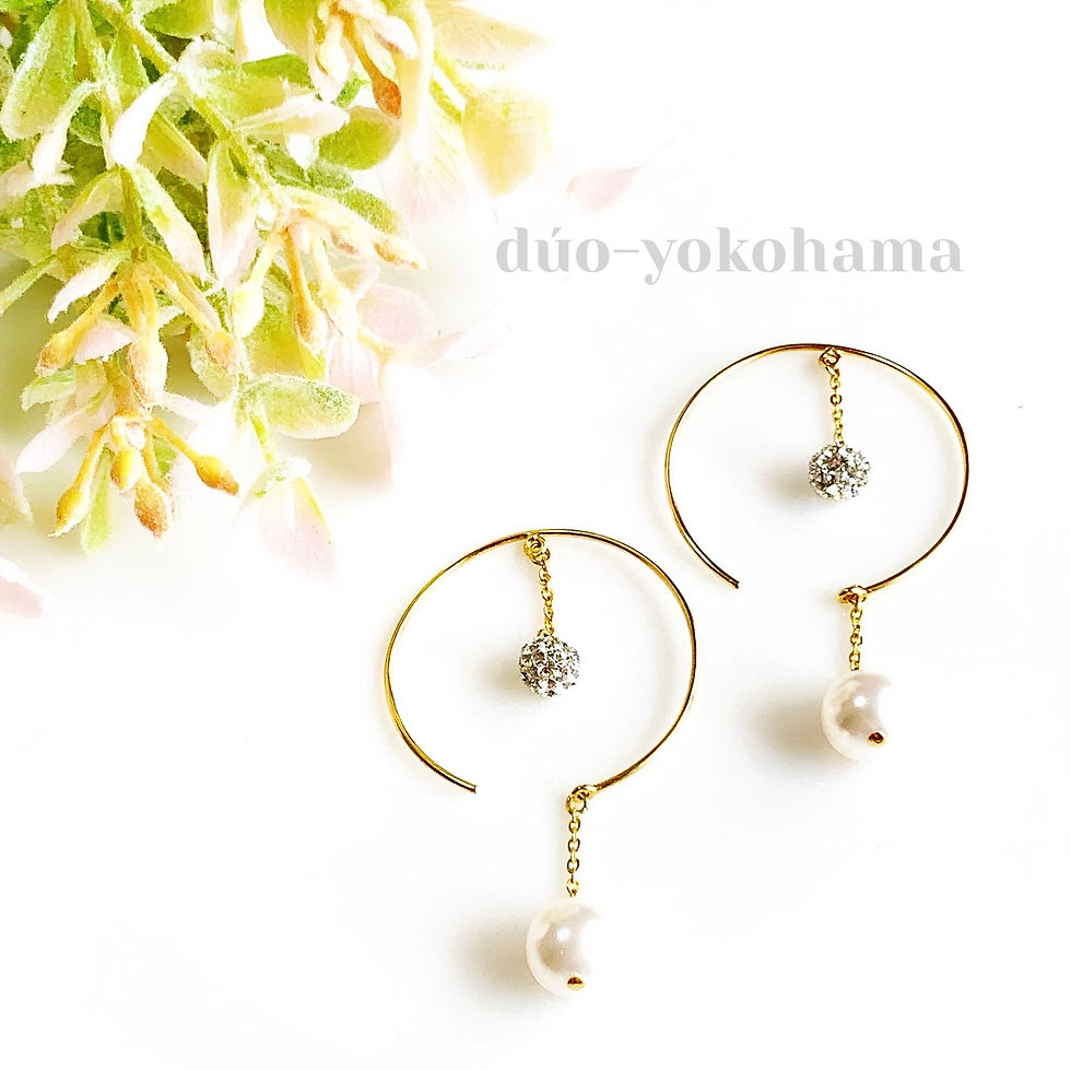 サムネイル： プチジュエルフープピアス