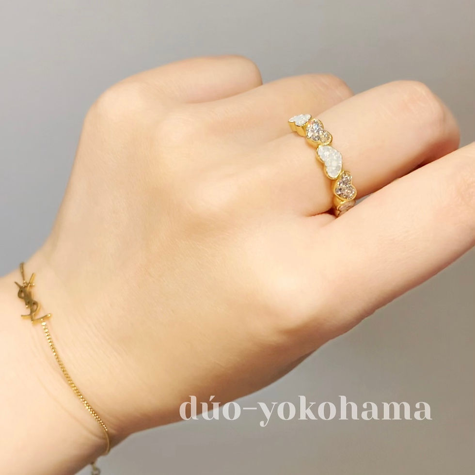 サムネイル： sv925ハートハーフエタニティリング