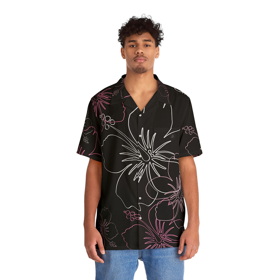 Thumbnail: Aloha PINK (black shirt) - Hawaiian Shirt