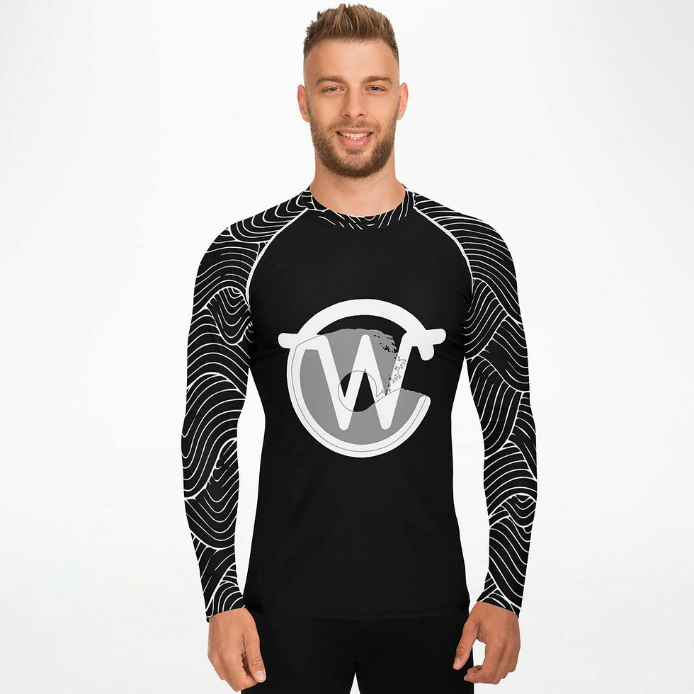 Thumbnail: Woodcliff Big WAVE Latitude & Longitude - Unisex Rash Guard Long