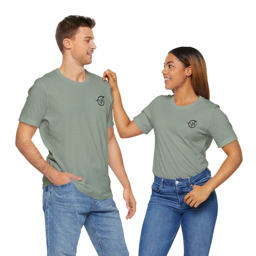 Thumbnail: WC logo (front) Mr. Rogers saying (back) - Unisex Jersey Short Sleeve Tee
