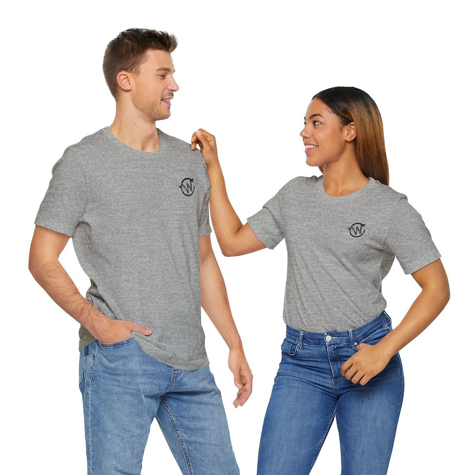 Thumbnail: WC logo (front) Mr. Rogers saying (back) - Unisex Jersey Short Sleeve Tee