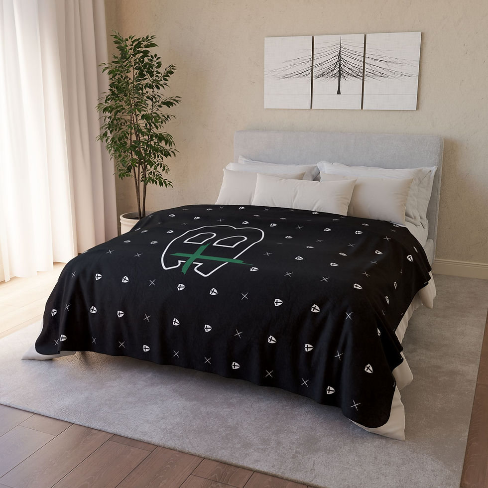 Thumbnail: Bergan Cross 'B' Fleece Sherpa Blankets (50x60) or (60x80)