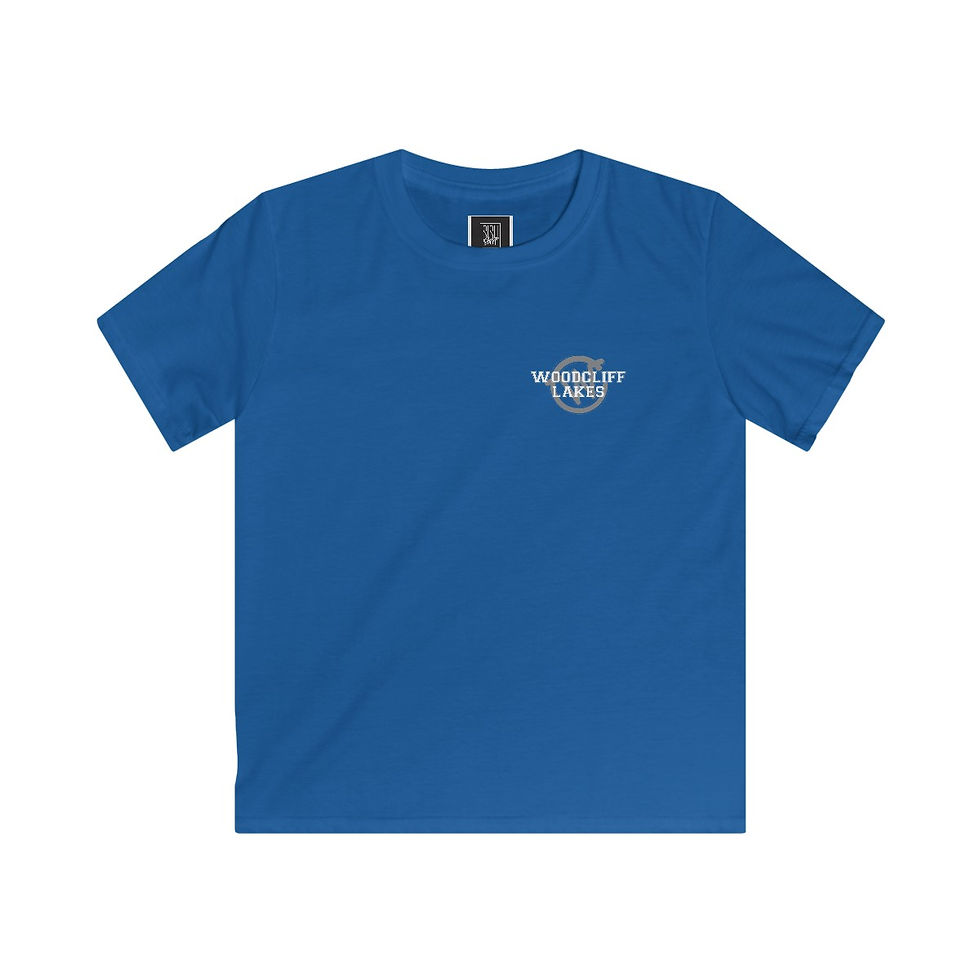 Thumbnail: WC - lakes (front) 'I PEE IN THE LAKE' (back) • Kids Softstyle Tee (XS-XL)