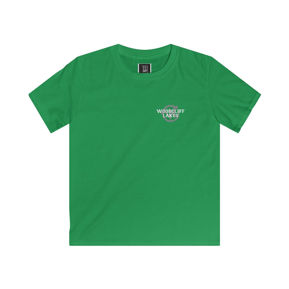 Thumbnail: WC - lakes (front) 'I PEE IN THE LAKE' (back) • Kids Softstyle Tee (XS-XL)