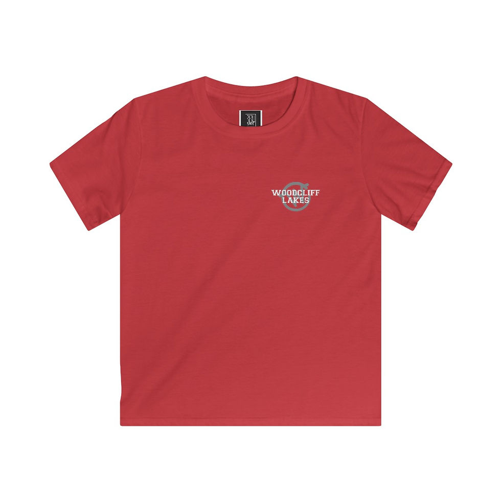 Thumbnail: WC - lakes (front) 'I PEE IN THE LAKE' (back) • Kids Softstyle Tee (XS-XL)