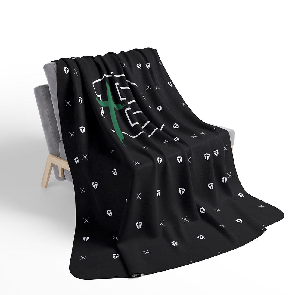 Thumbnail: Bergan Cross 'B' Fleece Sherpa Blankets (50x60) or (60x80)