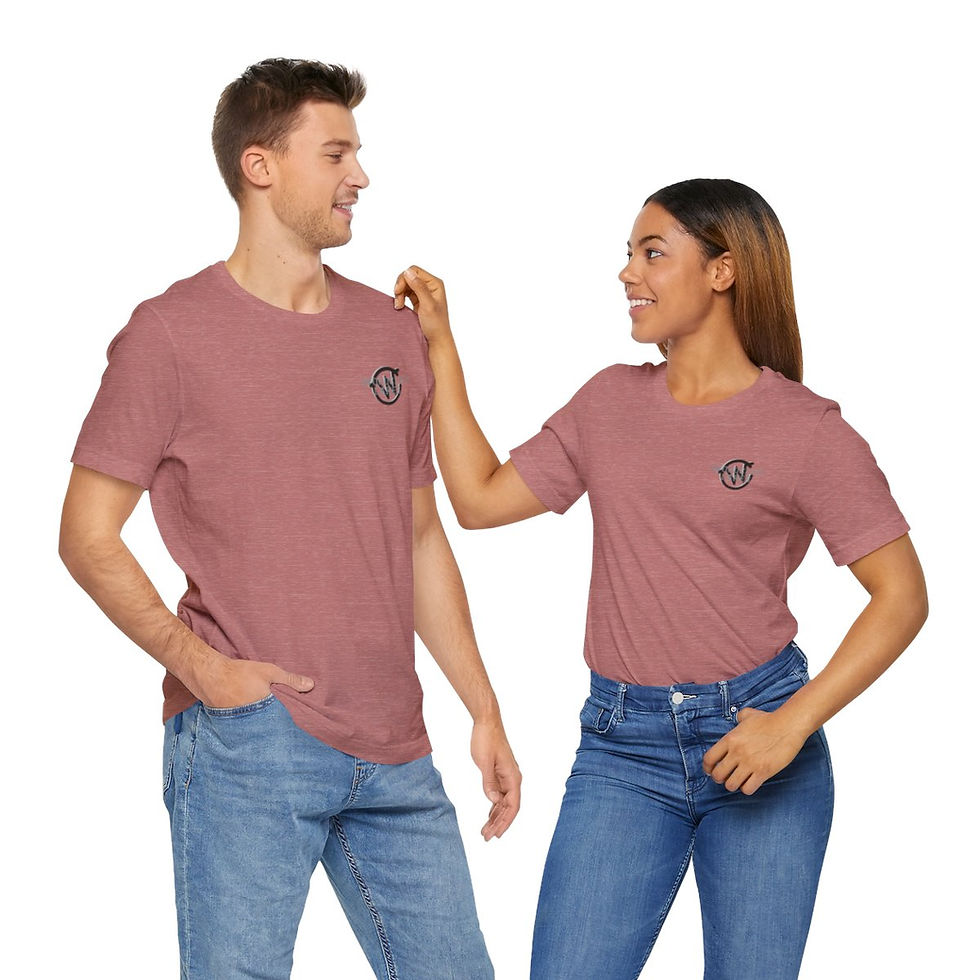 Thumbnail: WC logo (front) Mr. Rogers saying (back) - Unisex Jersey Short Sleeve Tee