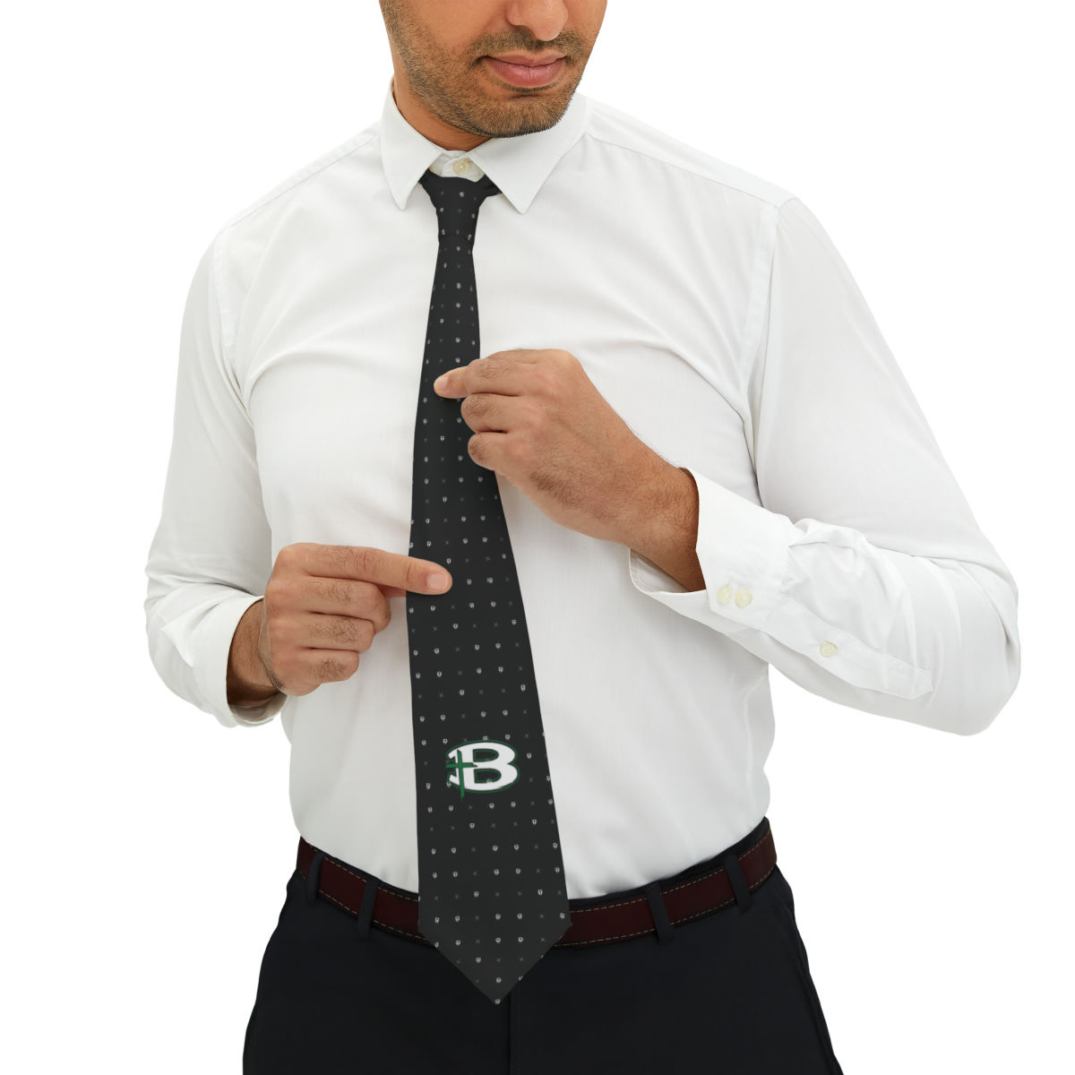 Black Bergan logo - Necktie