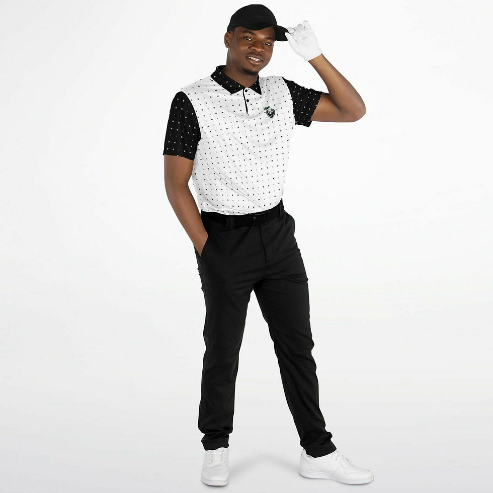 Thumbnail: Bergan Polo Black & White - Shield &amp; Sword polka dots