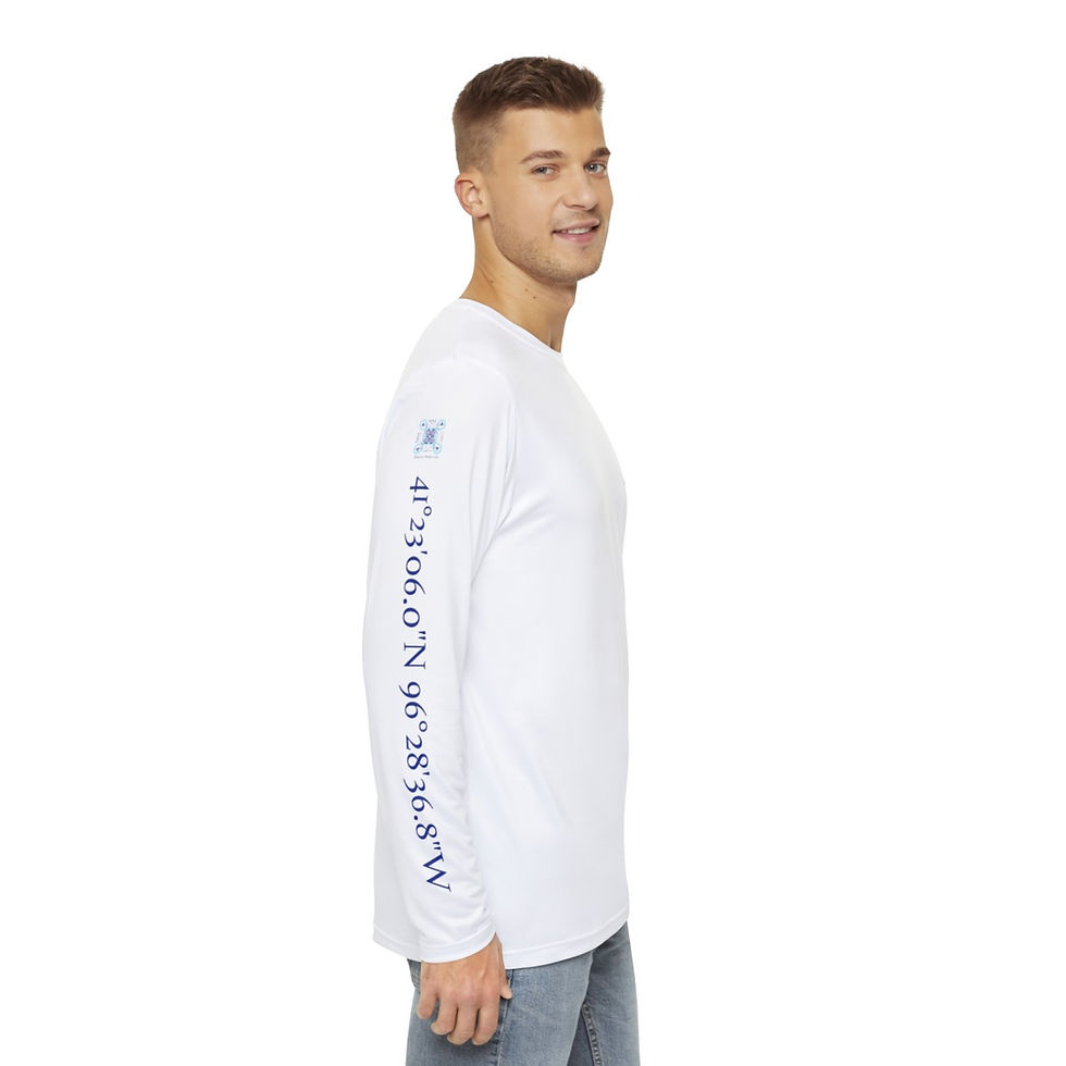 Thumbnail: WC Nautical Compass - Longitude & Latitude sleeve • Unisex Long Sleeve Shirt 