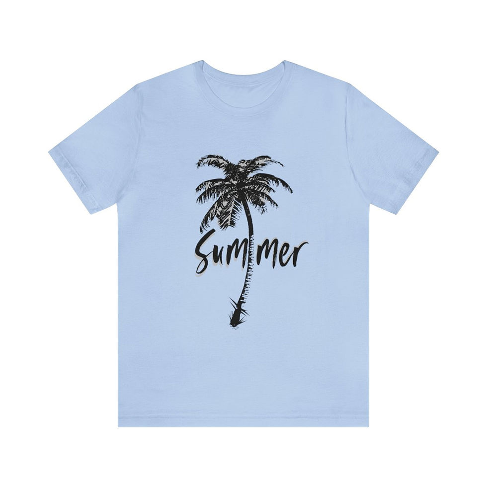 Thumbnail: Summer - Plam/Island Unisex Jersey Short Sleeve Tee