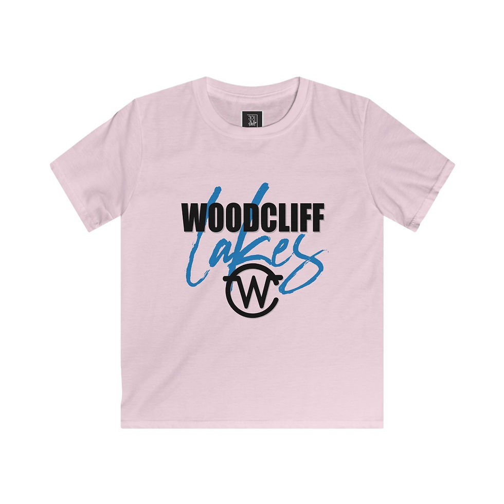 Thumbnail: WC - lakes (script) & Logo • Kids Softstyle Tee (XS-XL)