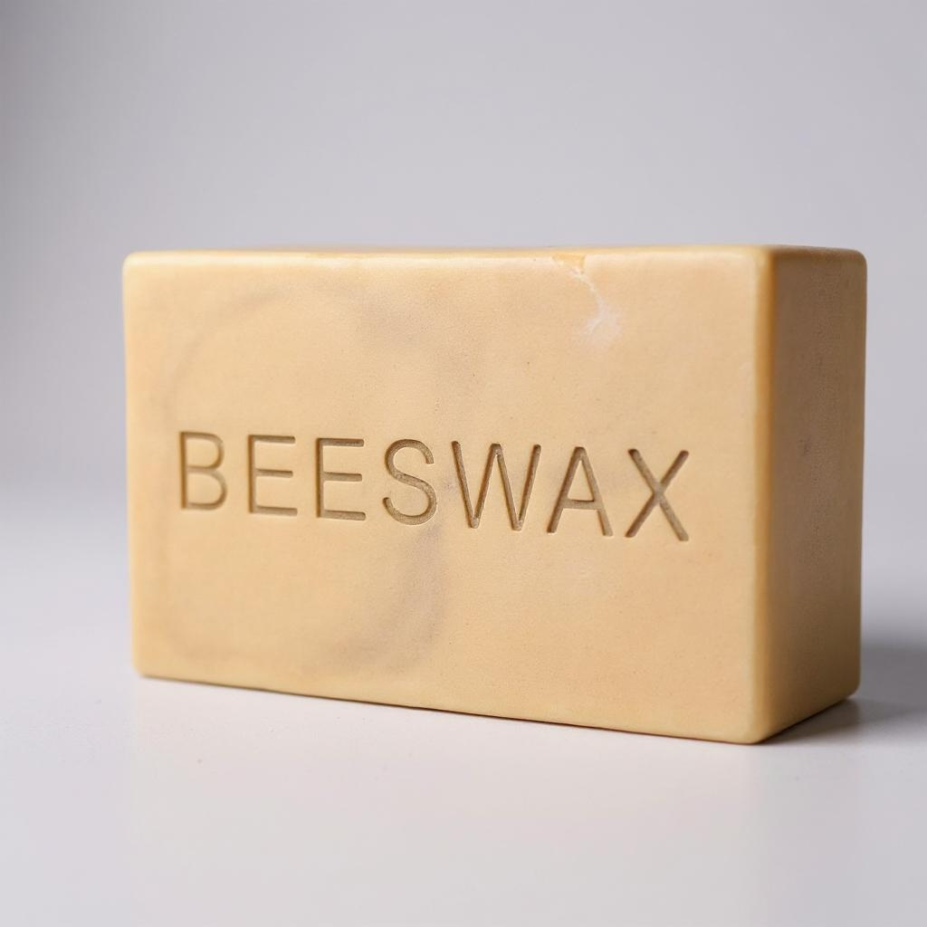 100% Pure Beeswax 1kg in a clean background, locally sourced in Buckinghamshire