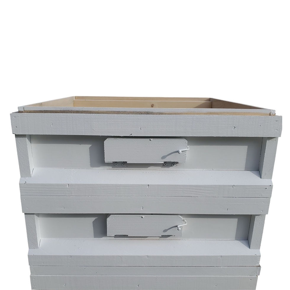 Thumbnail: British National Beehive 14x12" pine painted white