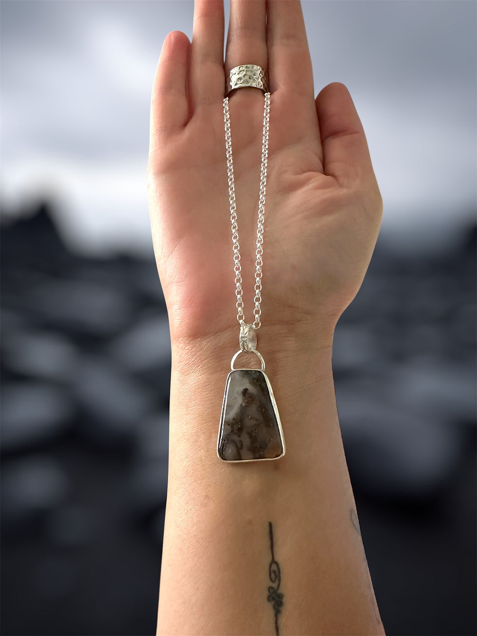scottish moss agate necklace