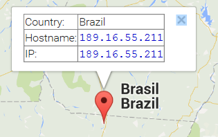 Screen shot shows were sender is located