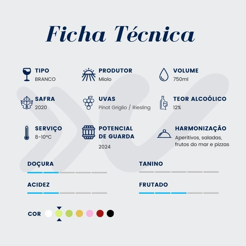 Miniatura: Miolo Seleção - Pinot Griglio / Riesling