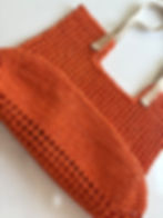 Küçük resim: Orange Handmade Crochet Tote Bag – Lightweight Open-Weave Market & Beach Bag