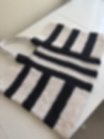 Küçük resim: Black & White Oversized Crochet Tote – Paper Yarn