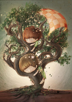 Born by a tree
