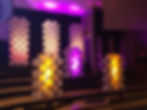 Interlocking Cardboard stage columns