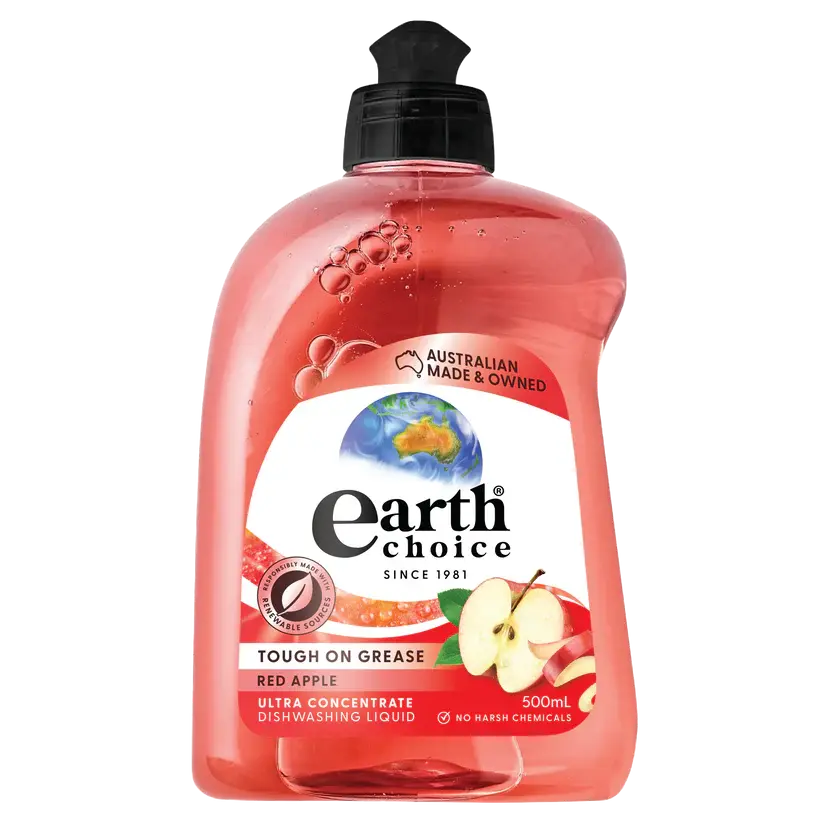 Earth Choice dish soap, apple scent, effective on grease, and refillable. Nextrade Philippines.