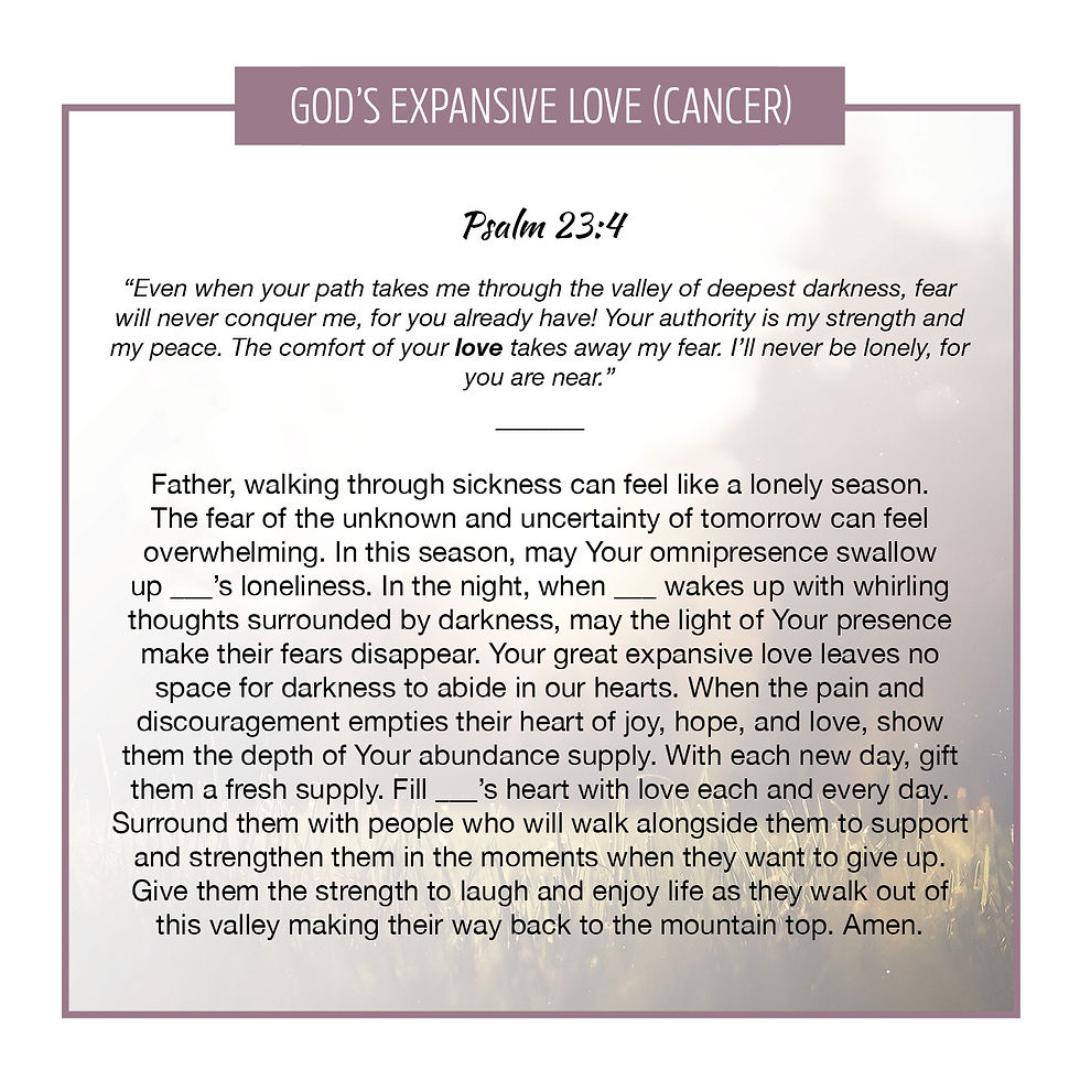 God’s Expansive Love (Cancer)