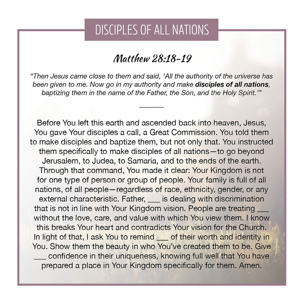 Disciples of All Nations (Discrimination)