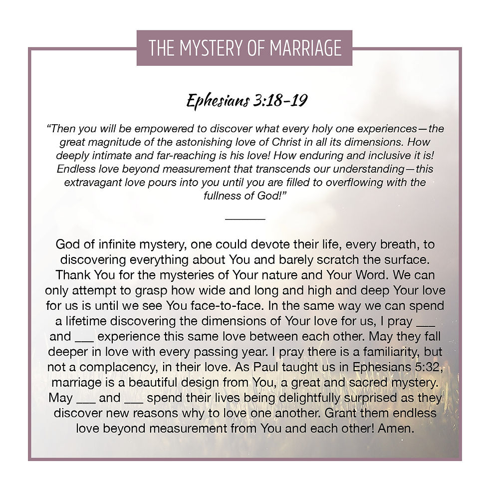 The Mystery of Marriage