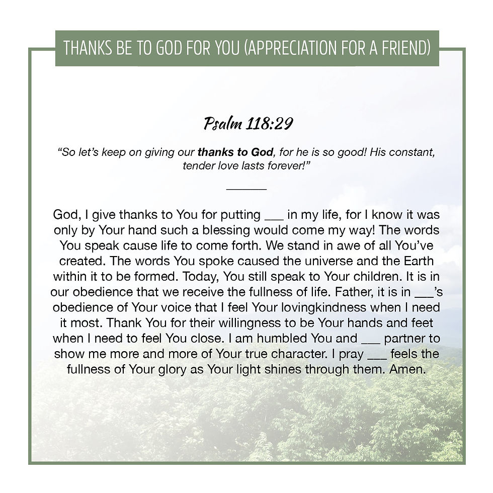 Thumbnail: Thanks be to God for You (Appreciation for a Friend)
