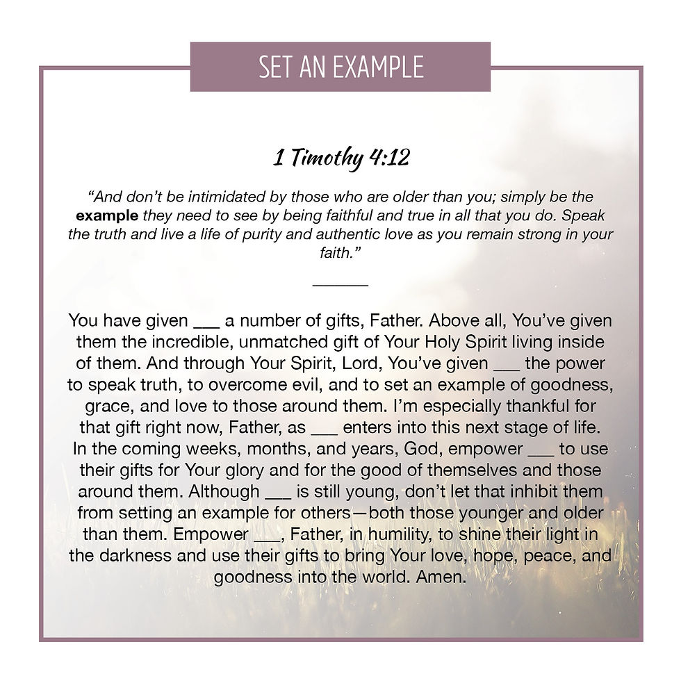 Set an Example (Graduate)