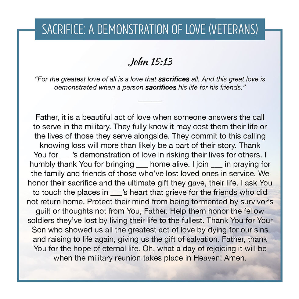 Thumbnail: Sacrifice: A Demonstration of Love (Veterans)