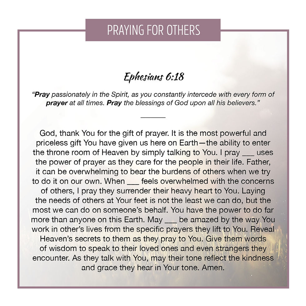 Praying for Others
