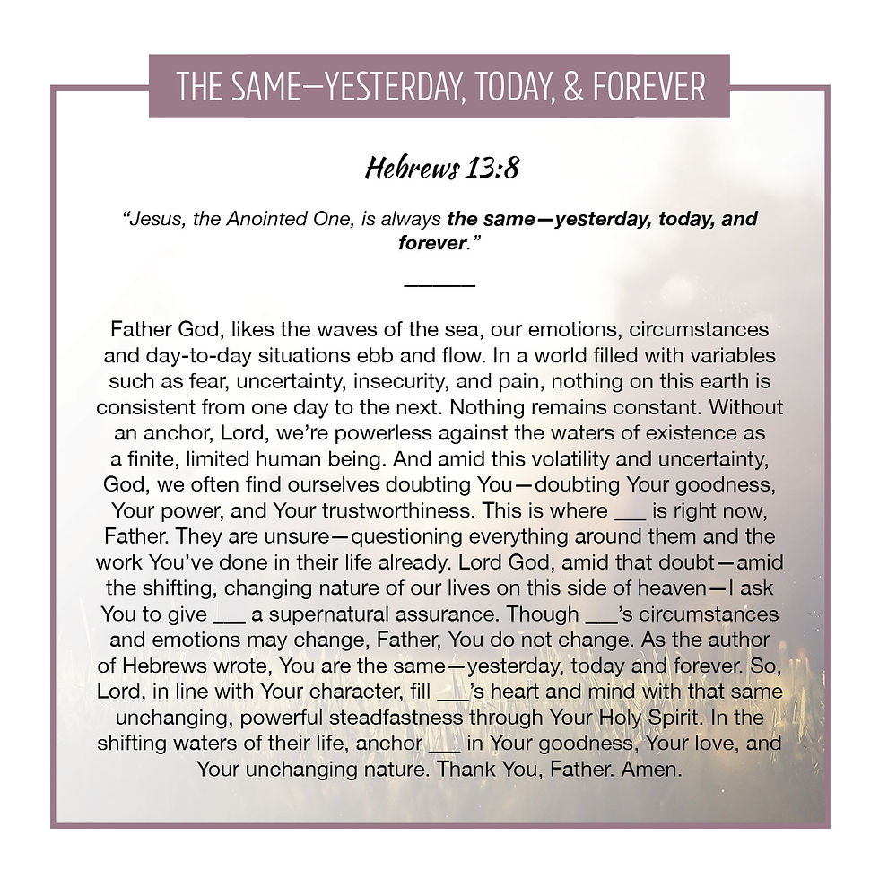 The Same—Yesterday, Today, & Forever