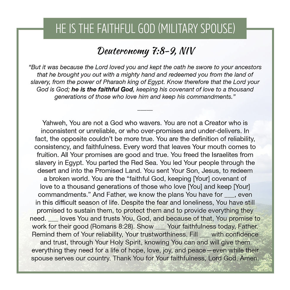 Thumbnail: He is the Faithful God (Military Spouse)