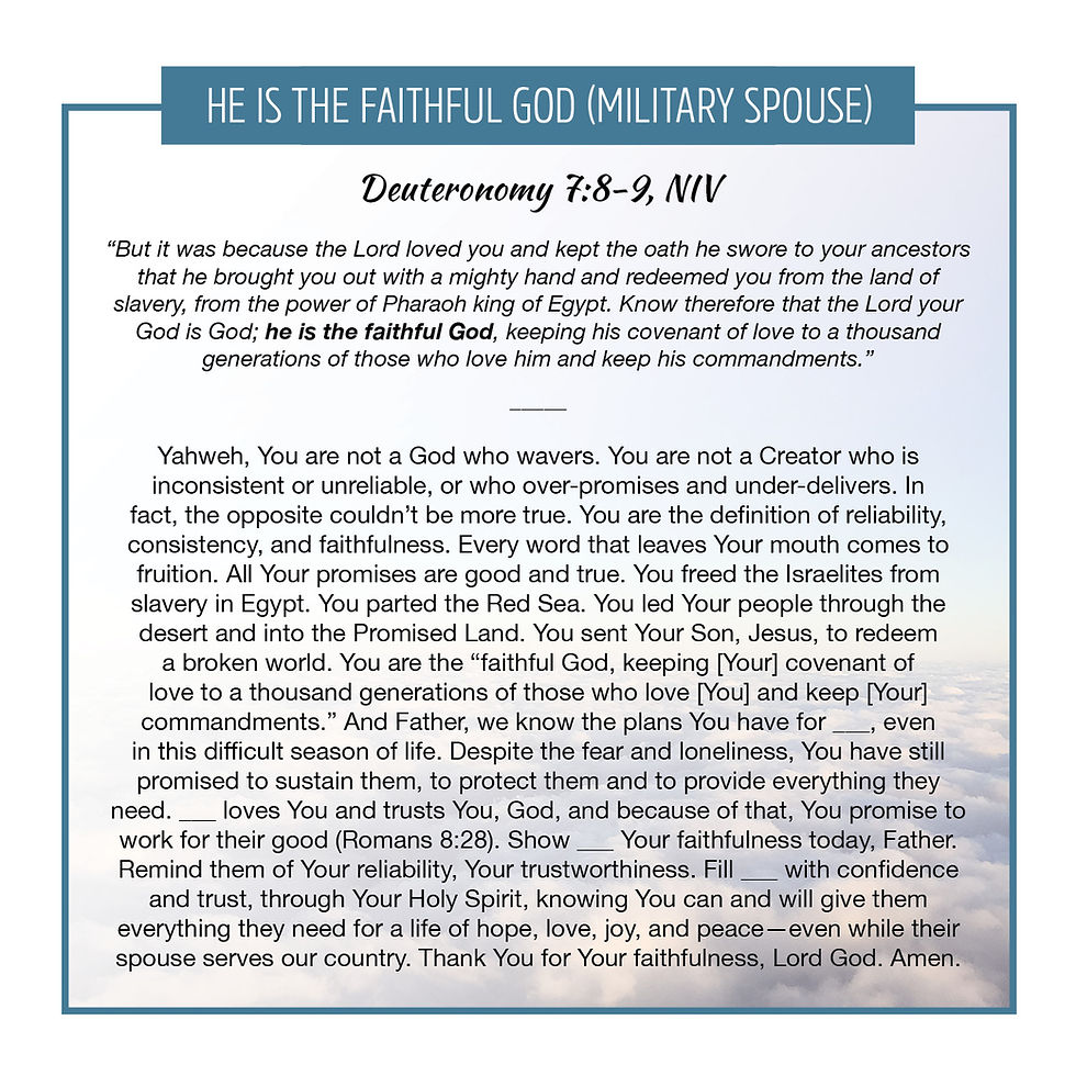 Thumbnail: He is the Faithful God (Military Spouse)