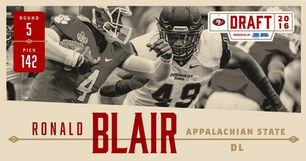 San Francisco 49ers Draft Appalachian State DL Ronald Blair
