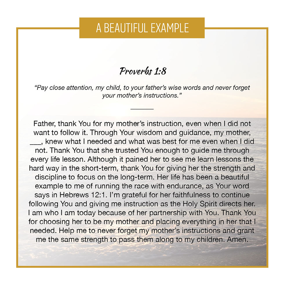 Thumbnail: A Beautiful Example (Mothers)