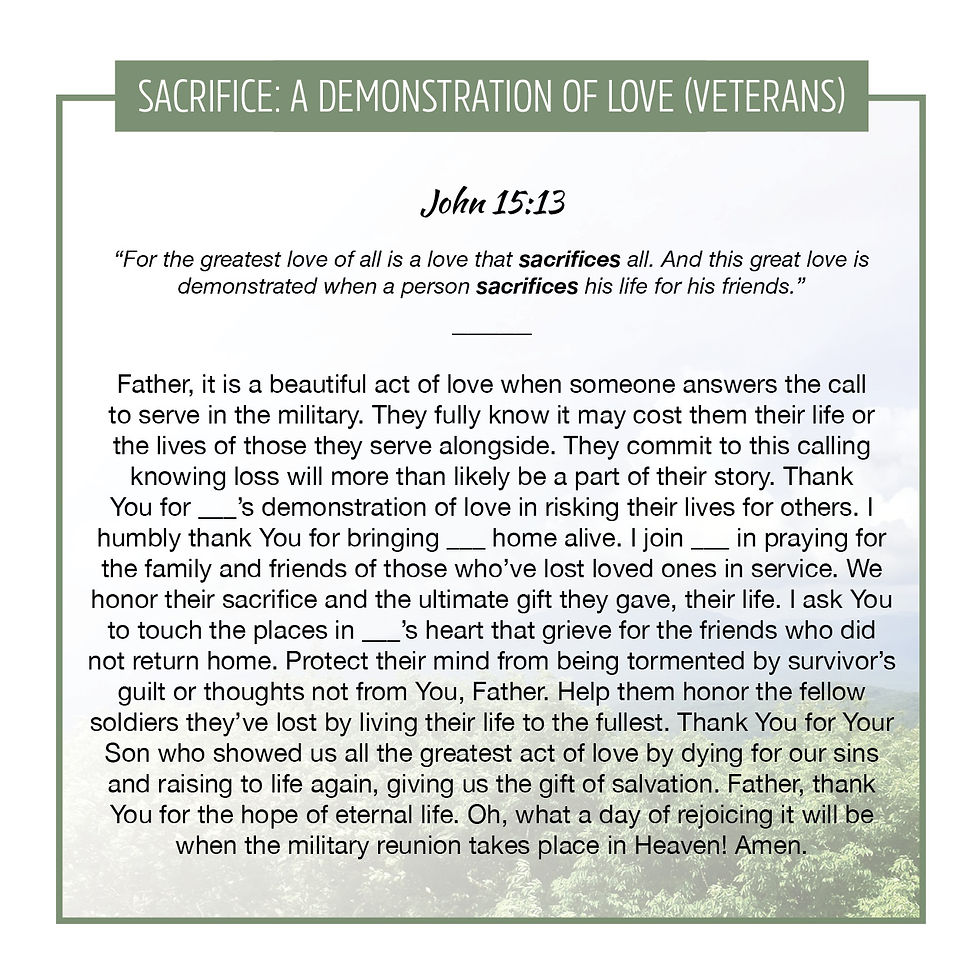 Thumbnail: Sacrifice: A Demonstration of Love (Veterans)