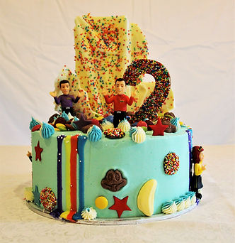 Vanilla buttercream Wiggles cake