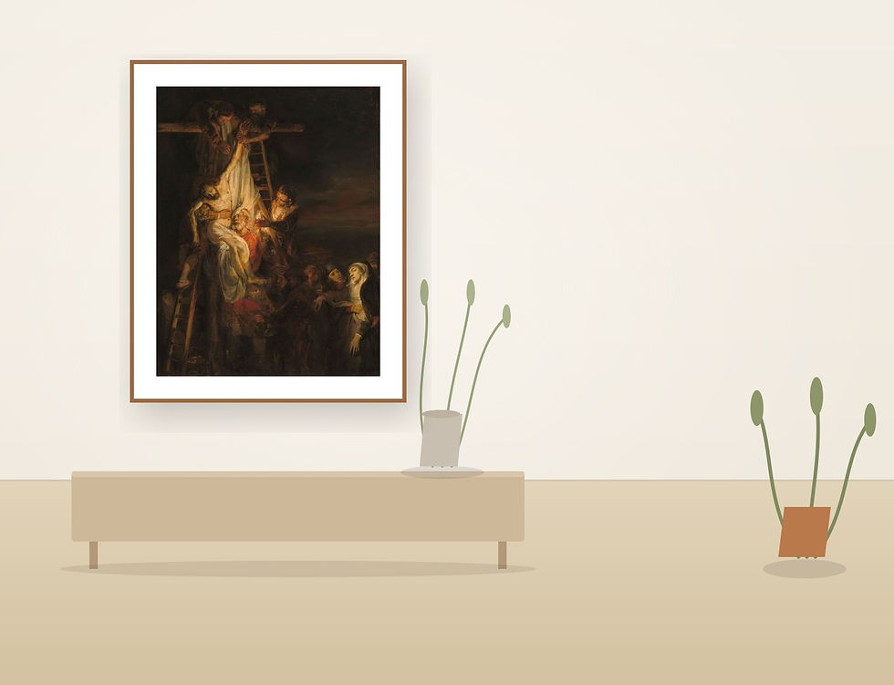Küçük resim: Çarmıhtan İndiriliş - Rembrandt Atölyesi Tablo