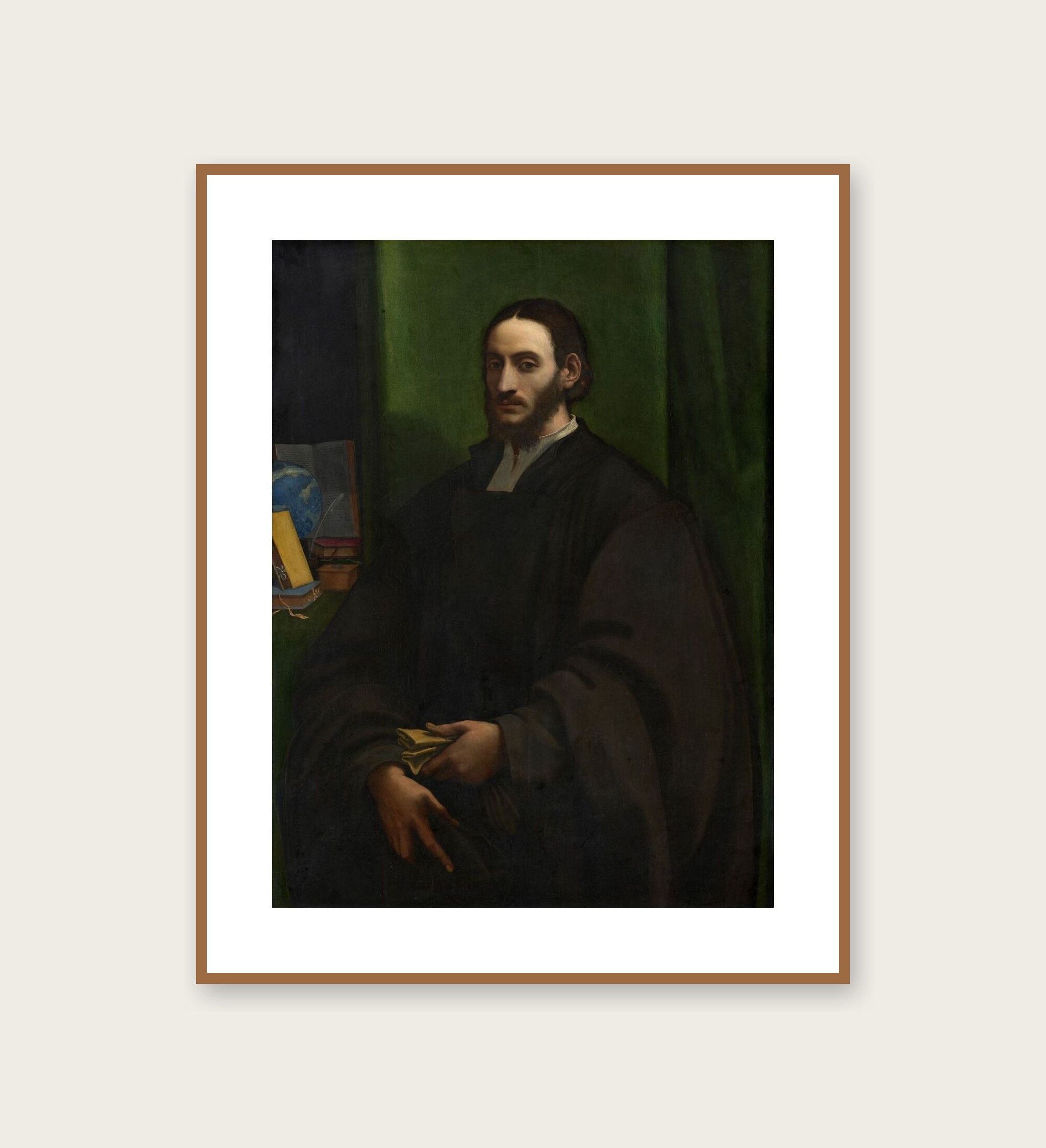 Bir Hümanistin Portresi - Sebastiano del Piombo Tablo