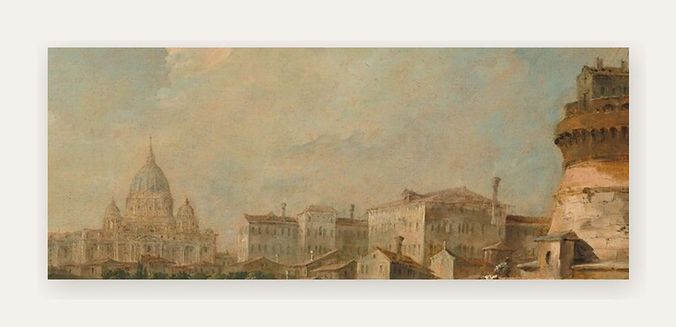 Küçük resim: Castel Sant'Angelo'nun Düşsel Manzarası, Roma - Francesco Guardi Tablo